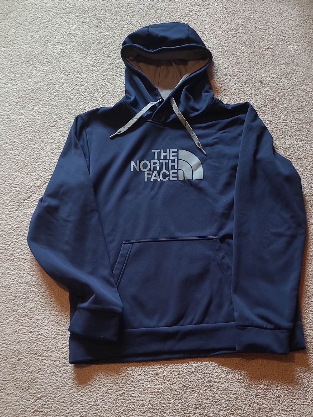 The North Face Navy Blue Pullover Hoodie with Logo